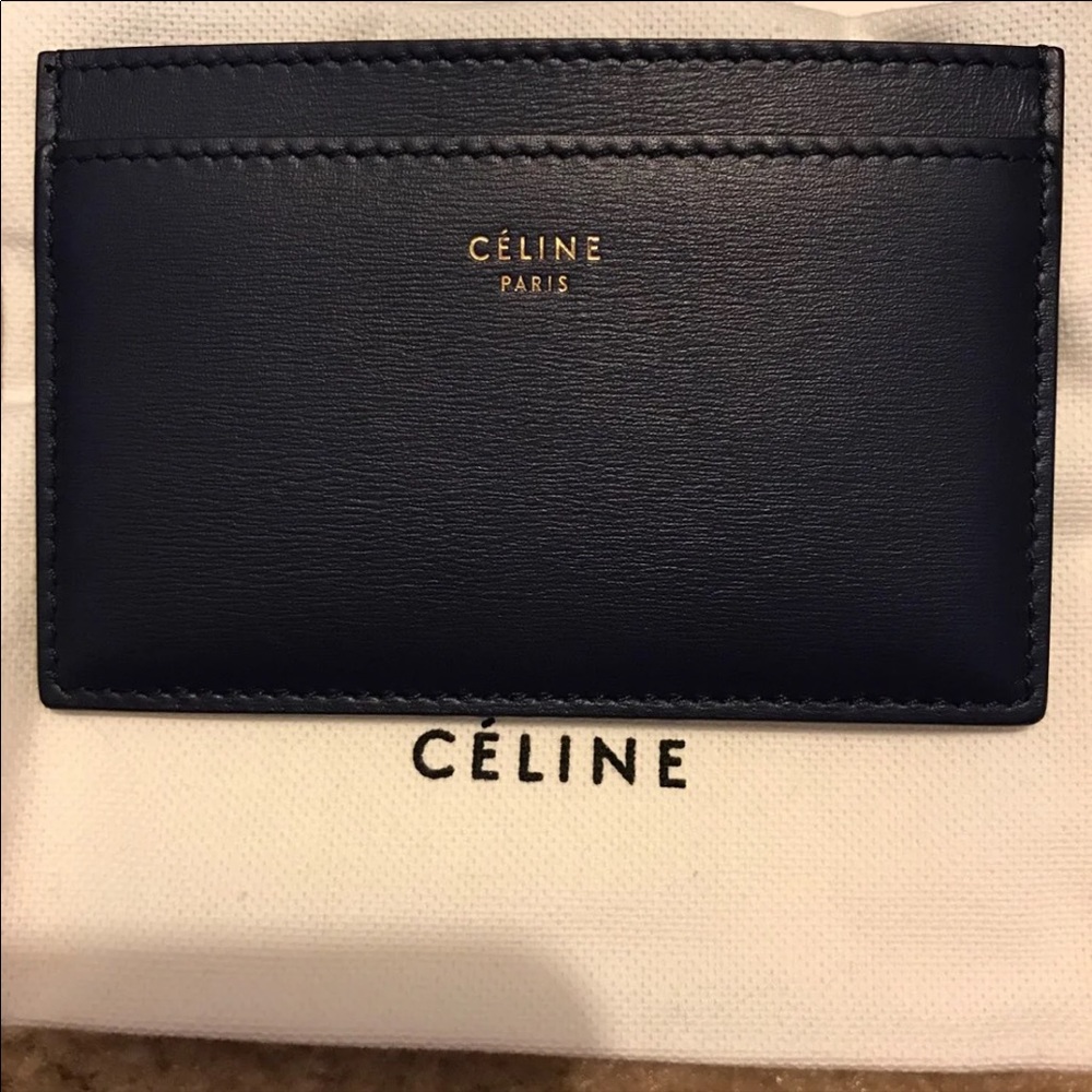 Celine Navy Card Holder